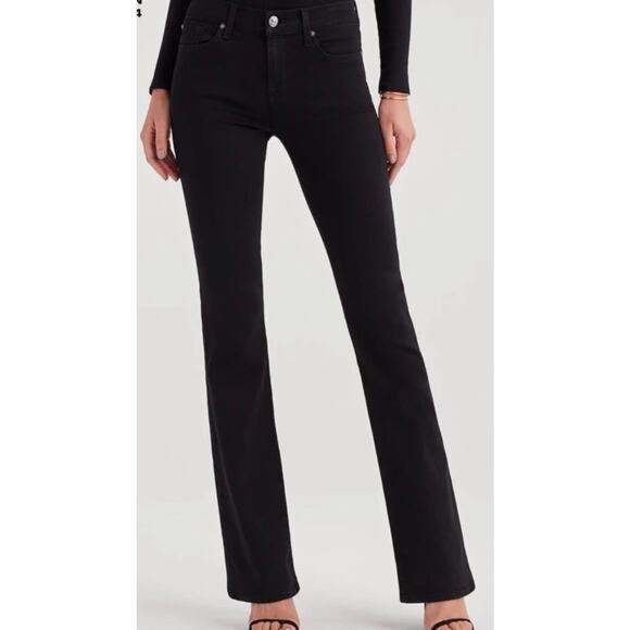 7 For All Mankind Denim - 7 For All Mankind b(air) Bootcut Denim Jeans Black Size 31 Mid-Rise Dressy